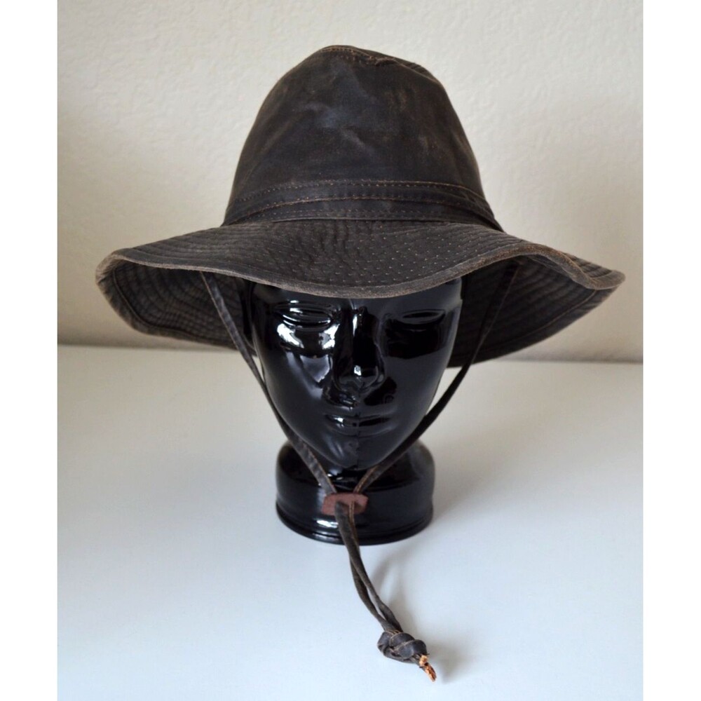 Dorfman Pacific DPC Boonie Hat Cap Men Weathered Big Brim Brown Size M